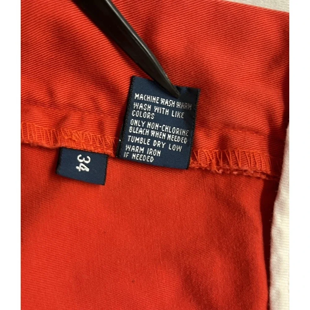 Polo Ralph Lauren Prospect Short Men 34 Red Chino Classic Flat Front 9'' Inseam